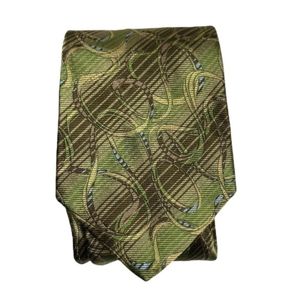 Missoni gravatte men's green silk tie made in Italy
